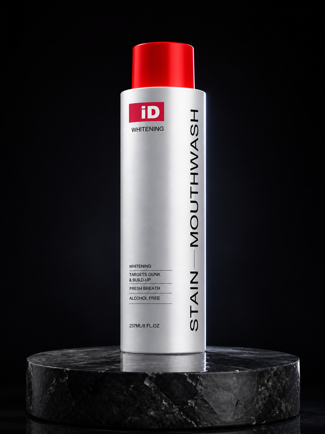 Original iD whitening mouthwash bottle studio hero